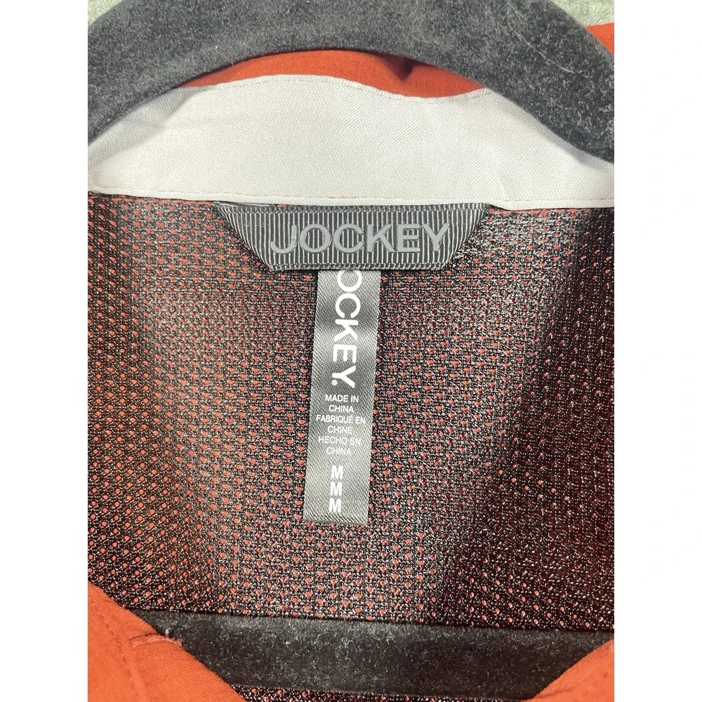 Jockey Outdoors Long Sleeve Button-Up Performance Tech Shirt M Burnt Orange